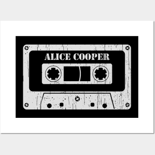 Alice Cooper - Vintage Cassette White Posters and Art